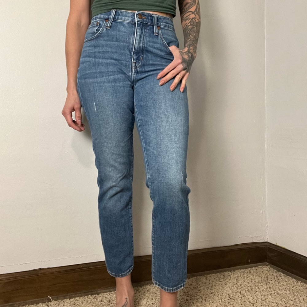 Madewell Women's High Rise Slim Crop Boyjean